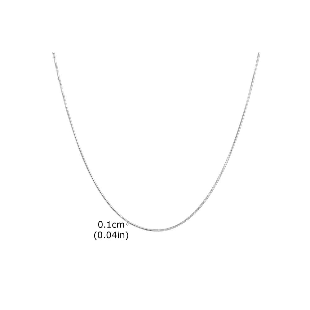 1MM Minimalist Round Snake Chain Necklace for Women Stainless Steel Long Neck Chains Necklaces Classic Punk Jewelry Gift 40CM Length
1MM Minimalist Round Snake Chain Necklace for Women Stainless Steel Long Neck Chains Necklaces Classic Punk Jewelry Gift 40CM Length