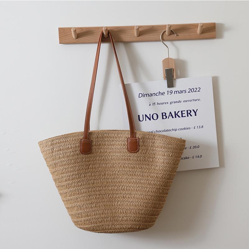 Летняя соломенная сумка большой вместимости для женщин, вязаная соломенная сумка в богемном стиле, сумка с верхней ручкой, дорожные сумки 23x14x29cm хаки
Летняя соломенная сумка большой вместимости для женщин, вязаная соломенная сумка в богемном стиле, сумка с верхней ручкой, дорожные сумки 23x14x29cm хаки