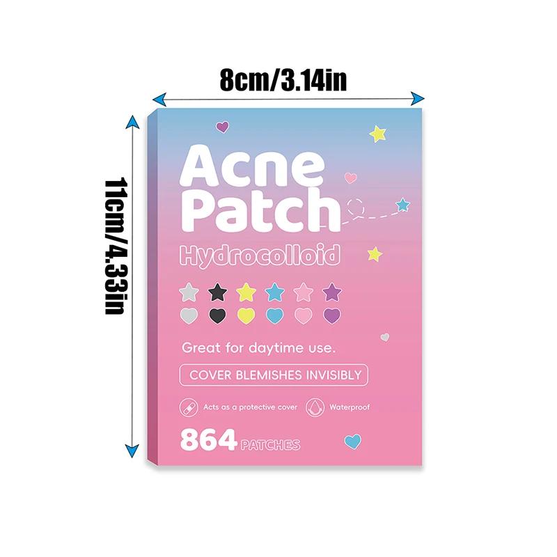 864Pcs Star Heart Acne Patch Repair Acne Cleansing Invisible Breathable Waterproof Acne Cleansing Concealer Fade Clean
864Pcs Star Heart Acne Patch Repair Acne Cleansing Invisible Breathable Waterproof Acne Cleansing Concealer Fade Clean