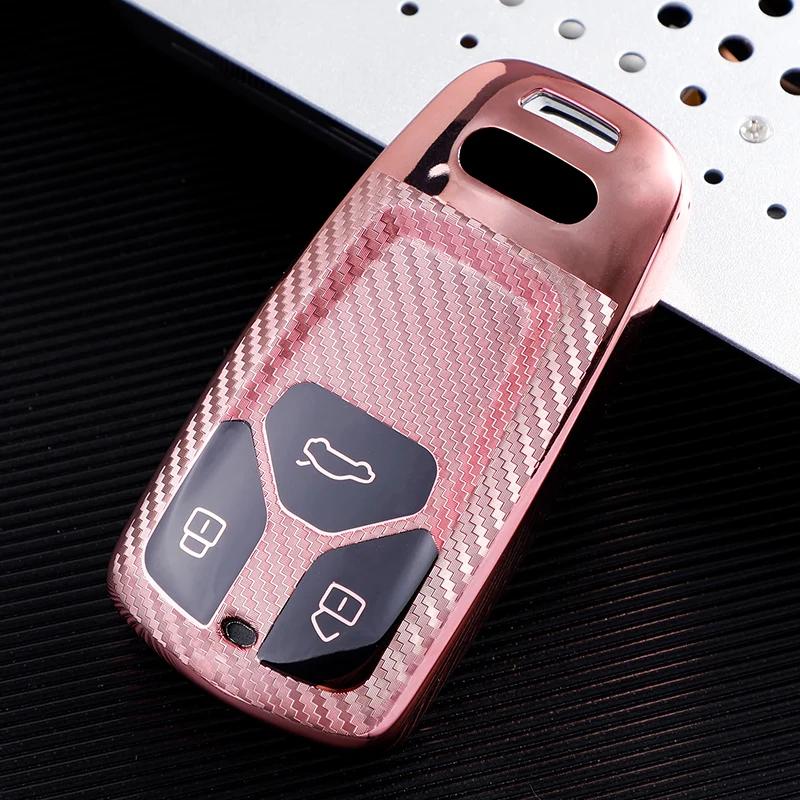 Carbon Fiber TPU Car Smart Key Case Cover for A1 A4 A5 A6 A7 A8 B6 B7 B8 B9 TT 8S Q3 Q5 Q7 S5 Protection Holder Shell Fob рожевий
Carbon Fiber TPU Car Smart Key Case Cover for A1 A4 A5 A6 A7 A8 B6 B7 B8 B9 TT 8S Q3 Q5 Q7 S5 Protection Holder Shell Fob рожевий