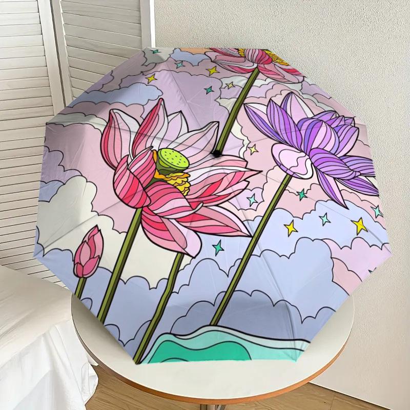 1pc Lotus Flowers in Pastel Sky Umbrella with Plastic Handle,Suitable for All Seasons Home Travel Outdoor UmbrellaDD269
1pc Lotus Flowers in Pastel Sky Umbrella with Plastic Handle,Suitable for All Seasons Home Travel Outdoor UmbrellaDD269