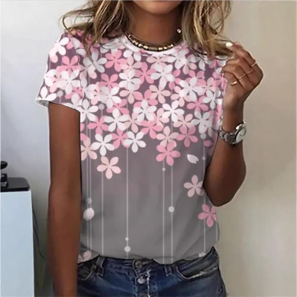 3D printed loose casual T-shirt top, European and American cross-border summer new women s fashion round neck EMA 6XL
3D printed loose casual T-shirt top, European and American cross-border summer new women s fashion round neck EMA 6XL