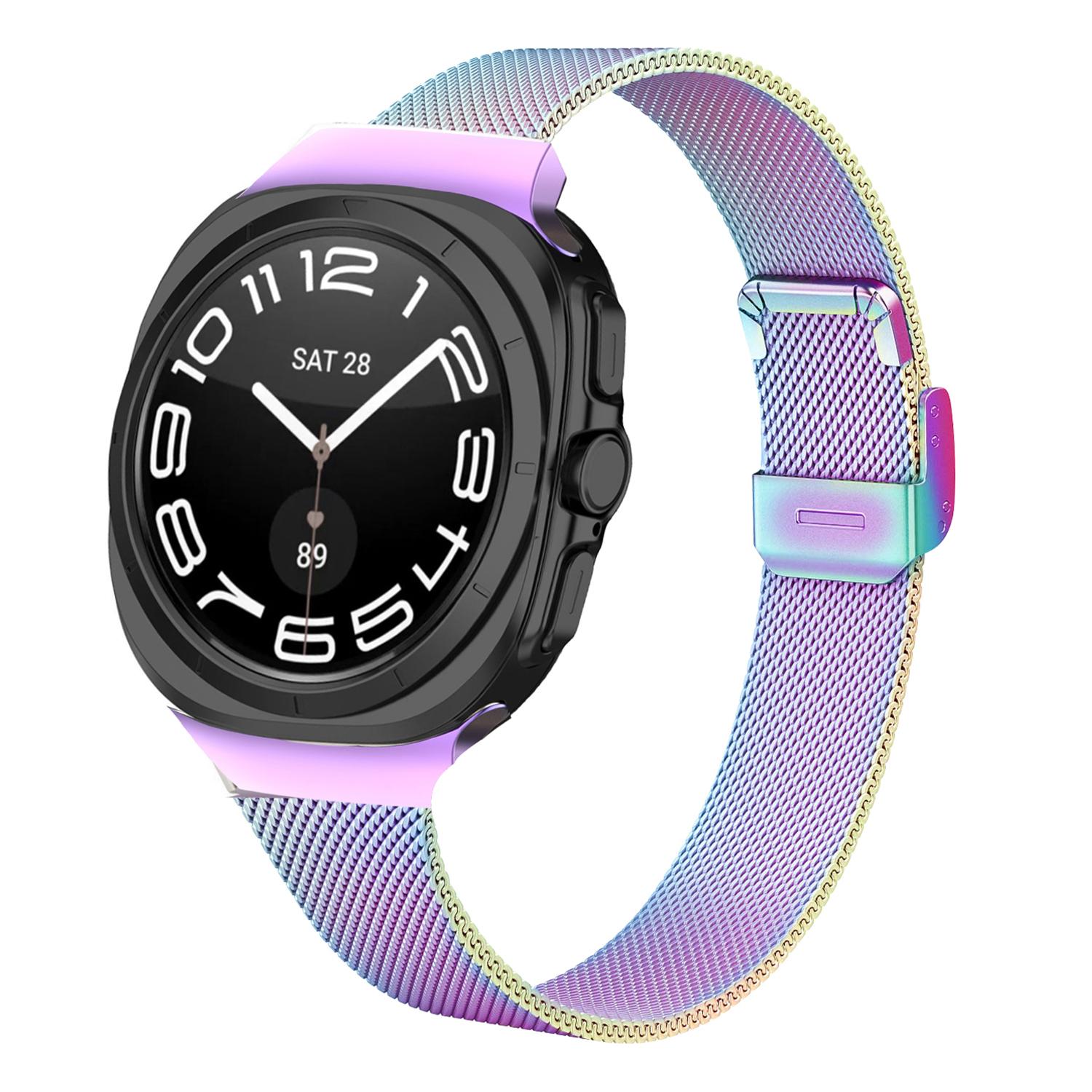 Для Samsung Galaxy Watch Ultra 47mm Міланський браслет Сітчастий ремінець для годинника з нержавіючої сталі Multi-Color
Для Samsung Galaxy Watch Ultra 47mm Міланський браслет Сітчастий ремінець для годинника з нержавіючої сталі Multi-Color