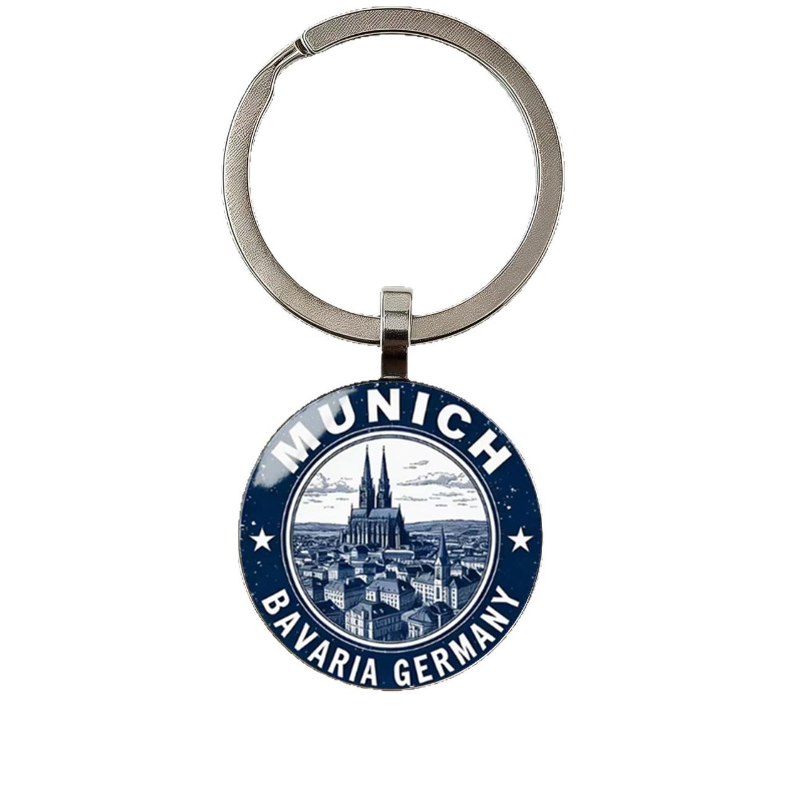 Round Metal Alloy Keychain Pendant with Munich Bavaria Germany Print Durable Key Ring for Everyday Use and Gift Souvenir One Size
Round Metal Alloy Keychain Pendant with Munich Bavaria Germany Print Durable Key Ring for Everyday Use and Gift Souvenir One Size