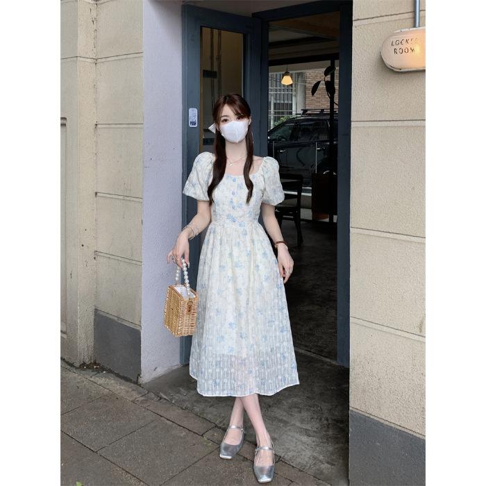Coffee break French retro floral dress women s summer temperament waist bubble sleeves gentle wind first love long dress 2XL
Coffee break French retro floral dress women s summer temperament waist bubble sleeves gentle wind first love long dress 2XL