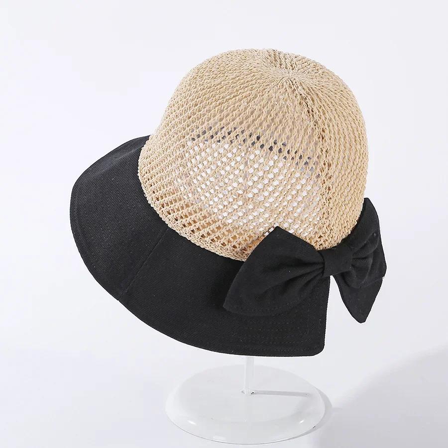 COKK Summer Hats For Women Knitted Breathable Foldable Sun Hat With Bow Sun Protection Sunshade Korean Beach Hat Cap Travel New 56-58cm чорний
COKK Summer Hats For Women Knitted Breathable Foldable Sun Hat With Bow Sun Protection Sunshade Korean Beach Hat Cap Travel New 56-58cm чорний