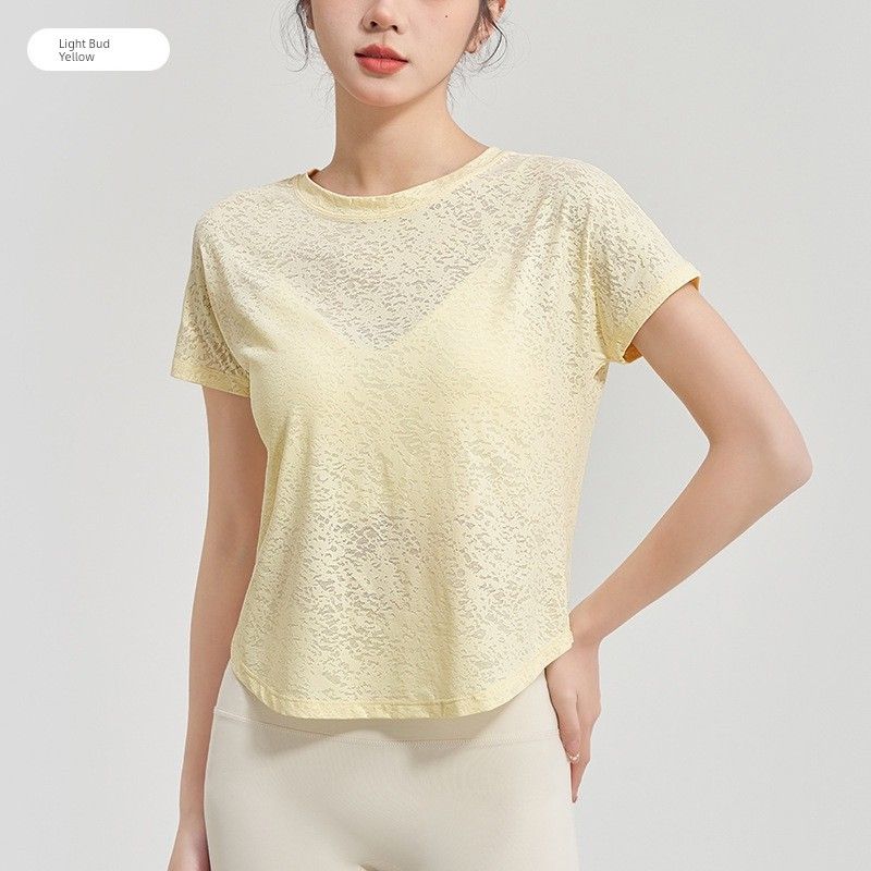 Новая весенне-летняя женская спортивная футболка с коротким рукавом и разрезом сзади, свободная одежда для йоги, топ, быстросохнущая дышащая фитнес-футболка, блузка Cream yellow S
Новая весенне-летняя женская спортивная футболка с коротким рукавом и разрезом сзади, свободная одежда для йоги, топ, быстросохнущая дышащая фитнес-футболка, блузка Cream yellow S