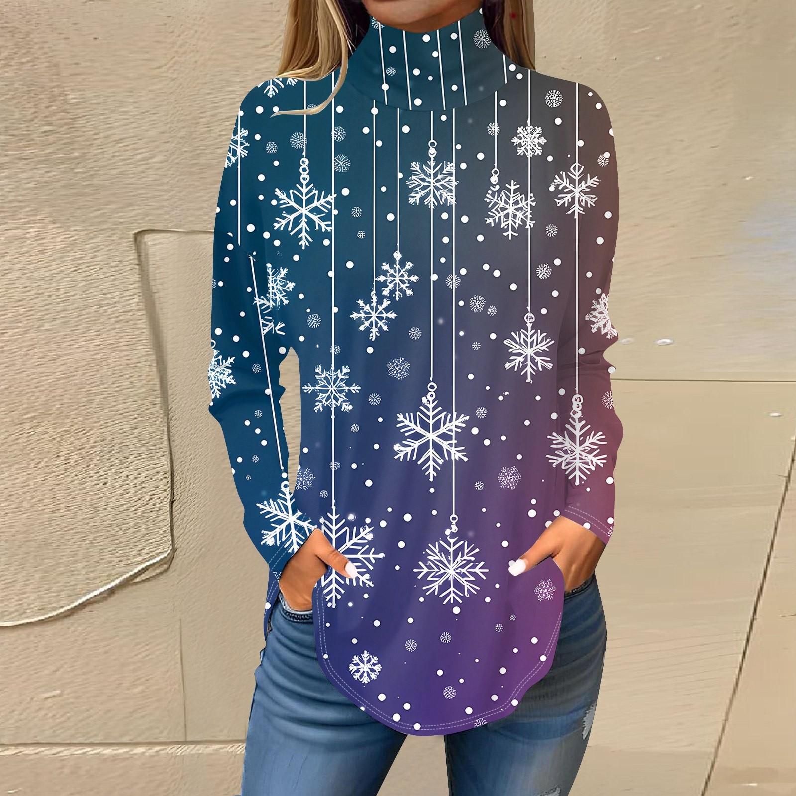 Women s Fashionable Casual High Neck Christmas Printed Long Sleeve T-Shirt Pullover Top XXL
Women s Fashionable Casual High Neck Christmas Printed Long Sleeve T-Shirt Pullover Top XXL
