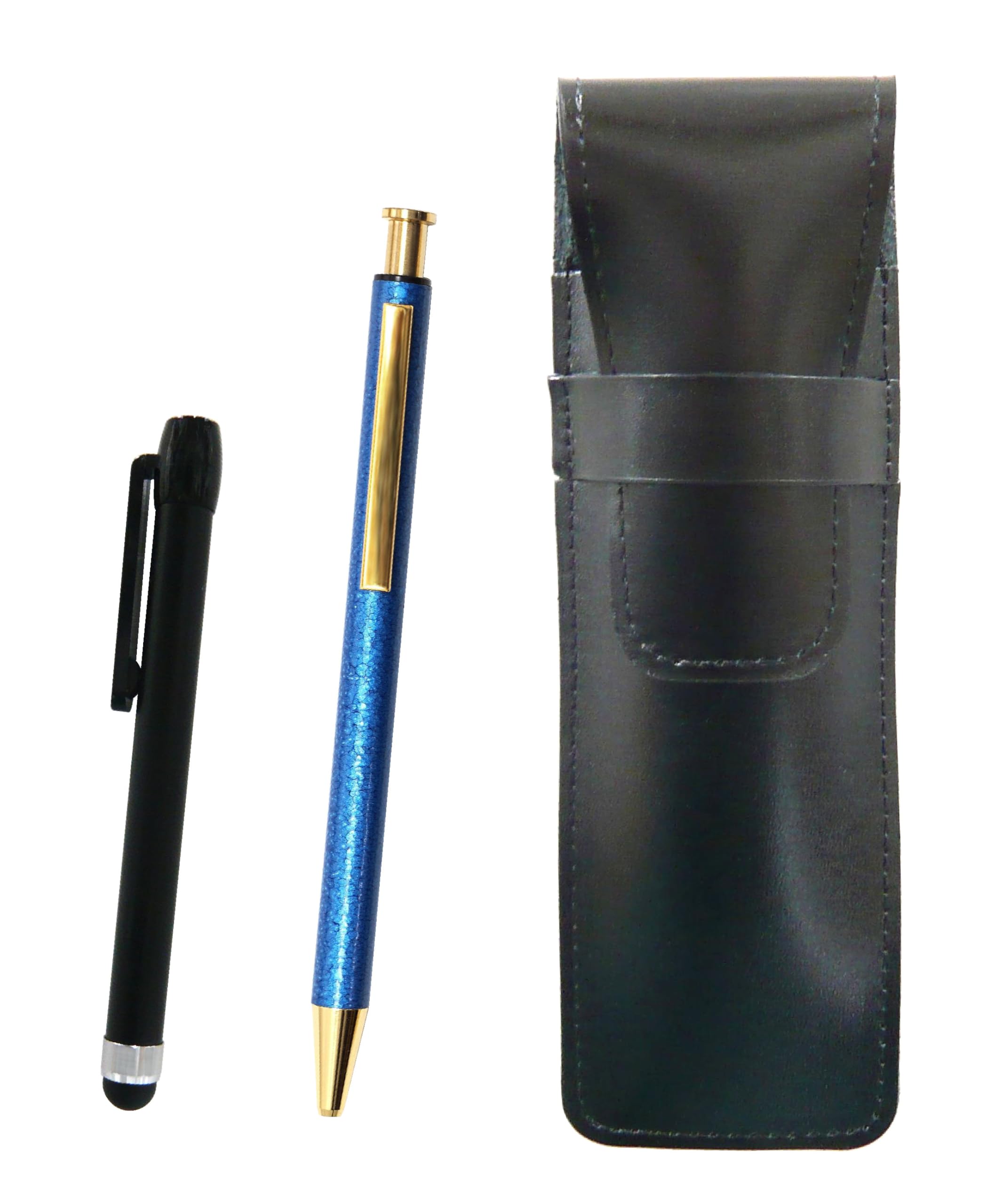 Slim cowhide pencil case metal touch bar black and all metal lizard knock type ballpoint pen blue black, NQ26, painting, set, ASB-ALB-NQ26B-L
Slim cowhide pencil case metal touch bar black and all metal lizard knock type ballpoint pen blue black, NQ26, painting, set, ASB-ALB-NQ26B-L