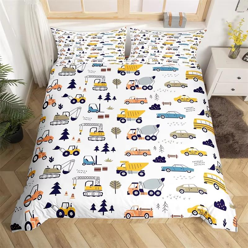 Cartoon Car Duvet Cover Set Kids Excavator Bedding Set Microfiber Construction Vehicles Quilt Cover Single Twin For Boys Girls EU Single(135*200cm)3pcs
Cartoon Car Duvet Cover Set Kids Excavator Bedding Set Microfiber Construction Vehicles Quilt Cover Single Twin For Boys Girls EU Single(135*200cm)3pcs