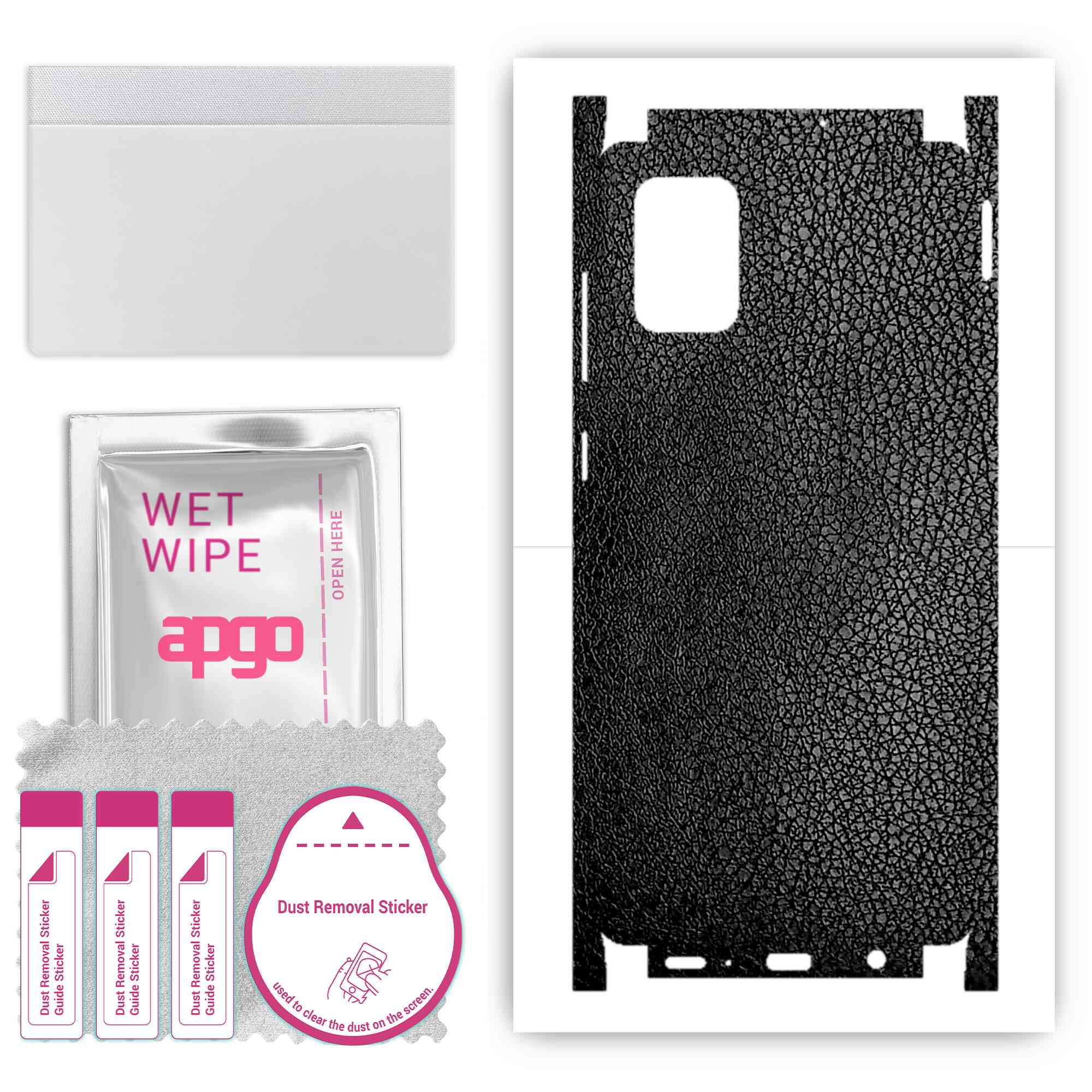 apgo Protective Skin Sticker for the back+sides compatible with Samsung Galaxy A71, Full Wrap Film, Foil, Vinyl - Pattern Black Leather
apgo Protective Skin Sticker for the back+sides compatible with Samsung Galaxy A71, Full Wrap Film, Foil, Vinyl - Pattern Black Leather