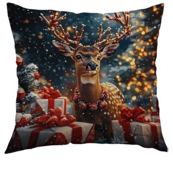 Новая Рождественская наволочка Полиэстеровая наволочка с принтом Наволочка для украшения автомобиля 45*45cm
Новая Рождественская наволочка Полиэстеровая наволочка с принтом Наволочка для украшения автомобиля 45*45cm