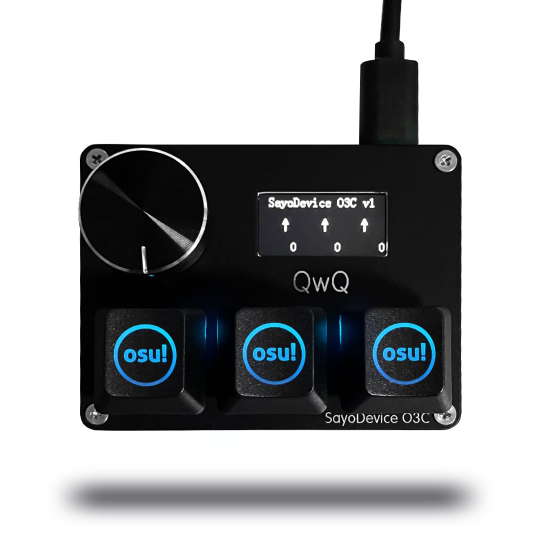 BTXETUEL SayoDevice O3C Клавіатура OSU з швидким спрацьовуванням, магнітними лінійними перемикачами Холла, ручкою та екраном, гарячою заміною, макросами, гарячими клавішами для копіювання та вставки, знімками екрана.
BTXETUEL SayoDevice O3C Клавіатура OSU з швидким спрацьовуванням, магнітними лінійними перемикачами Холла, ручкою та екраном, гарячою заміною, макросами, гарячими клавішами для копіювання та вставки, знімками екрана.
