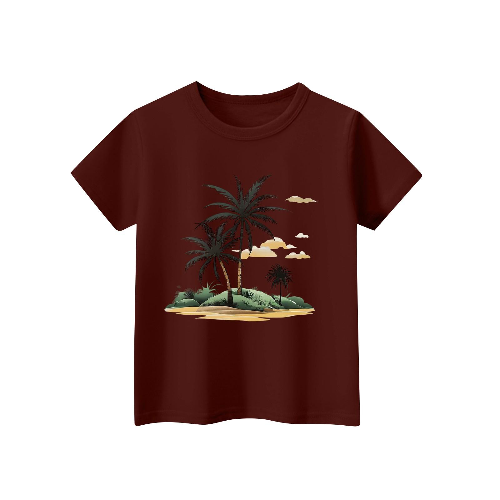 Children s Short Sleeve Neck T-Shirt Animal Print Daily Casual Top 110 коричневий
Children s Short Sleeve Neck T-Shirt Animal Print Daily Casual Top 110 коричневий