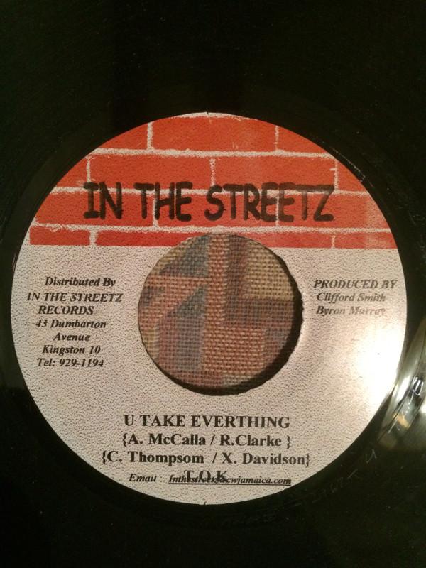 7inch Record T.O.K. - U Take Everything NONE In The Streetz 2002 Jamaica Reggae, Ska & Dub Used
7inch Record T.O.K. - U Take Everything NONE In The Streetz 2002 Jamaica Reggae, Ska & Dub Used