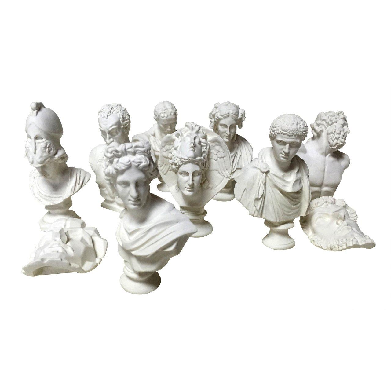 Set of 10 Miniature Plaster B Statues, Resin, белый
Set of 10 Miniature Plaster B Statues, Resin, белый
