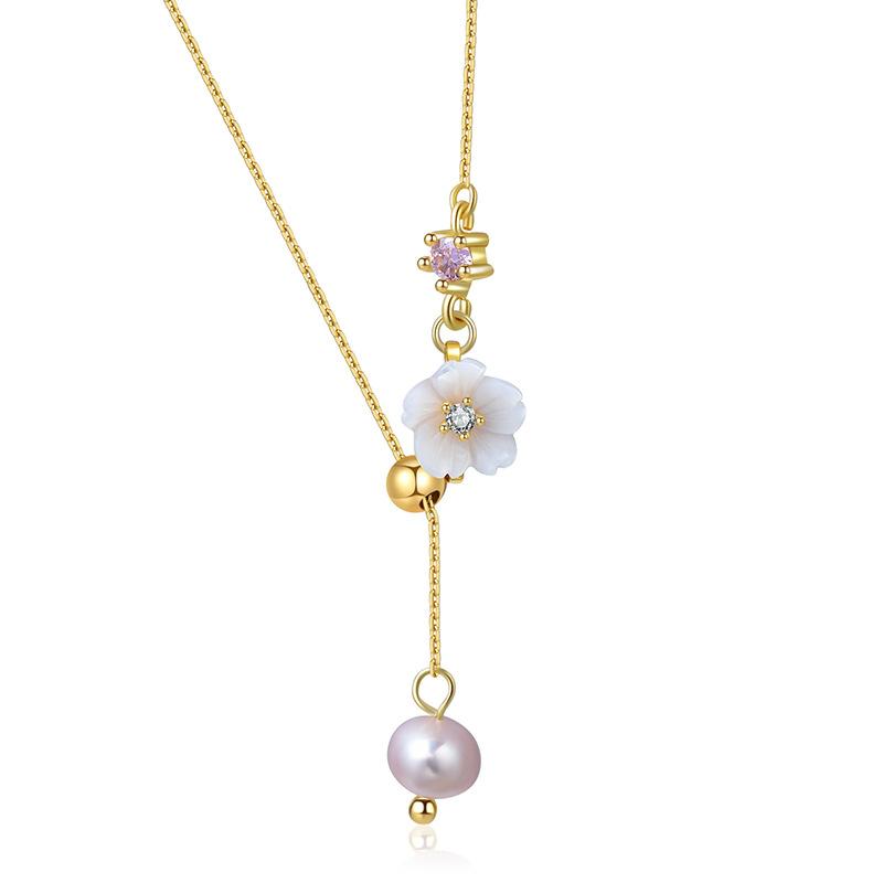 2022 New Chic Fashionable Pearl Shell Flower Necklace With Zirconia Accents For Women золотий
2022 New Chic Fashionable Pearl Shell Flower Necklace With Zirconia Accents For Women золотий