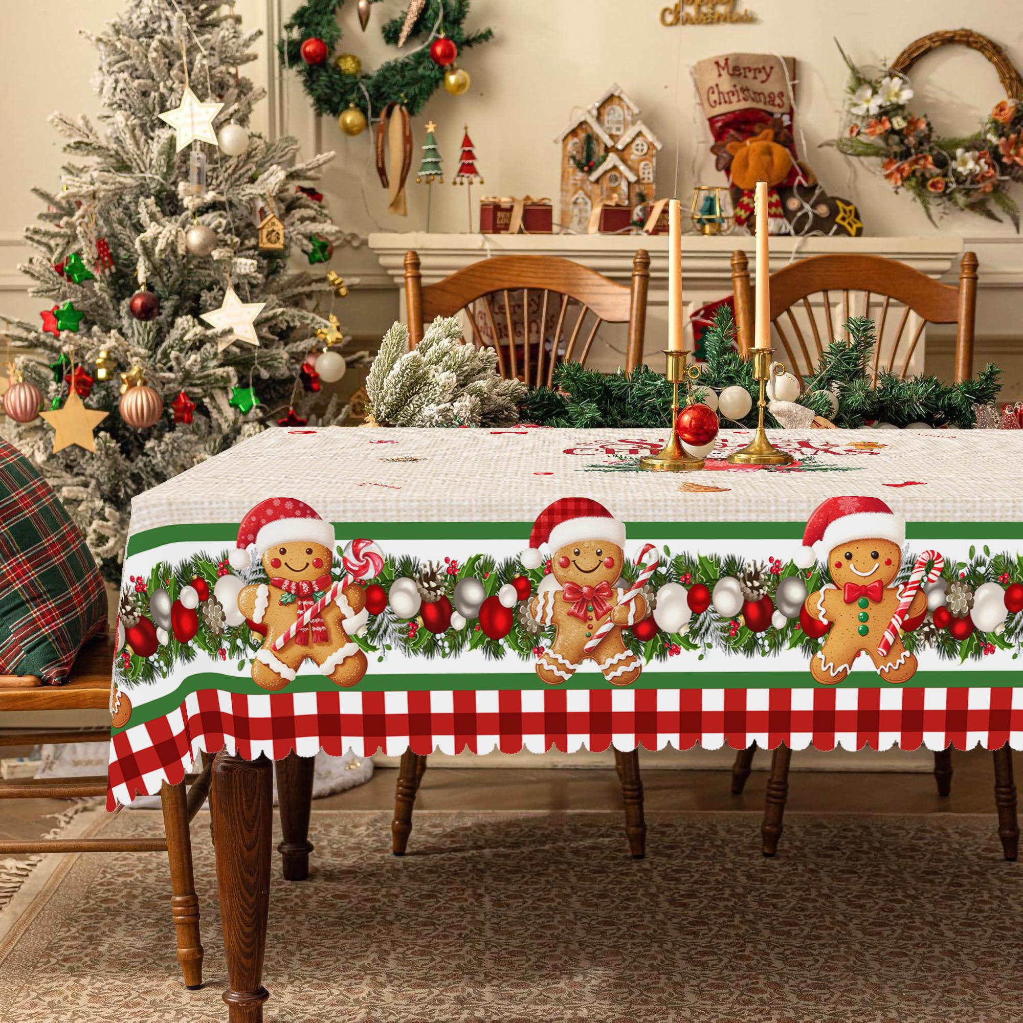 1 Piece Of Christmas Round And Rectangular Tablecloth, Various Sizes, Exquisite And Cute Gingerbread Man Pattern Tablecloth, Christmas Courtyard Table Round(152)Cm
1 Piece Of Christmas Round And Rectangular Tablecloth, Various Sizes, Exquisite And Cute Gingerbread Man Pattern Tablecloth, Christmas Courtyard Table Round(152)Cm