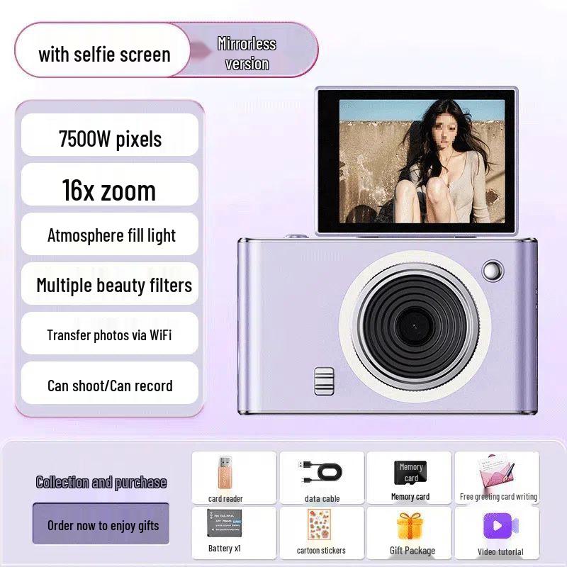 2025 Compact HD Mirrorless Camera for Women - Ideal for Students & Travel Photography
2025 Compact HD Mirrorless Camera for Women - Ideal for Students & Travel Photography
