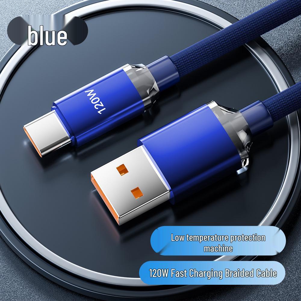 120W Fast Charging Cable for Huawei Mate70, Honor, Xiaomi, Oppo, Vivo Blue
120W Fast Charging Cable for Huawei Mate70, Honor, Xiaomi, Oppo, Vivo Blue