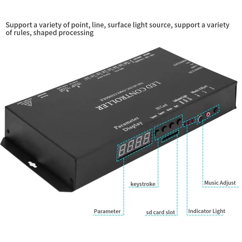 WS2811 WS2815 Для RGBIC SPI-TTL Контролер Модуля Світлодіодної Стрічки T8K Консоль Music+DMX 8 Каналів Порт З Мікрофонним Входом
WS2811 WS2815 Для RGBIC SPI-TTL Контролер Модуля Світлодіодної Стрічки T8K Консоль Music+DMX 8 Каналів Порт З Мікрофонним Входом