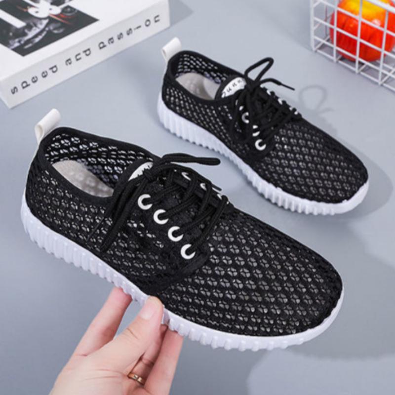 Дышащая сетчатая обувь Женская летняя тканевая обувь Полая сетчатая спортивная повседневная обувь Легкая обувь для бега 40 чёрный
Дышащая сетчатая обувь Женская летняя тканевая обувь Полая сетчатая спортивная повседневная обувь Легкая обувь для бега 40 чёрный