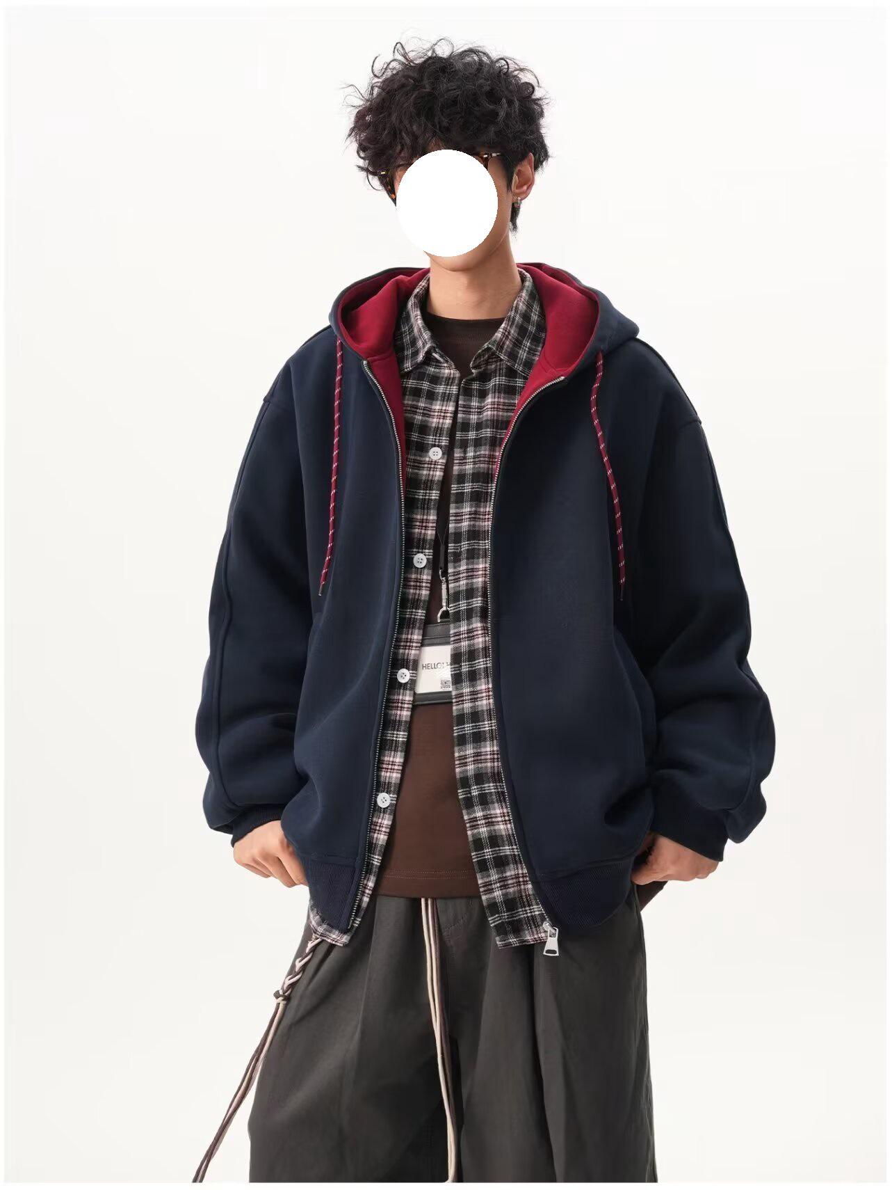 Унисекс худи колор-блок осенних цветов: Спортивная куртка свободного кроя в стиле колледжа на двойной молнии XL темно-синий
Унисекс худи колор-блок осенних цветов: Спортивная куртка свободного кроя в стиле колледжа на двойной молнии XL темно-синий