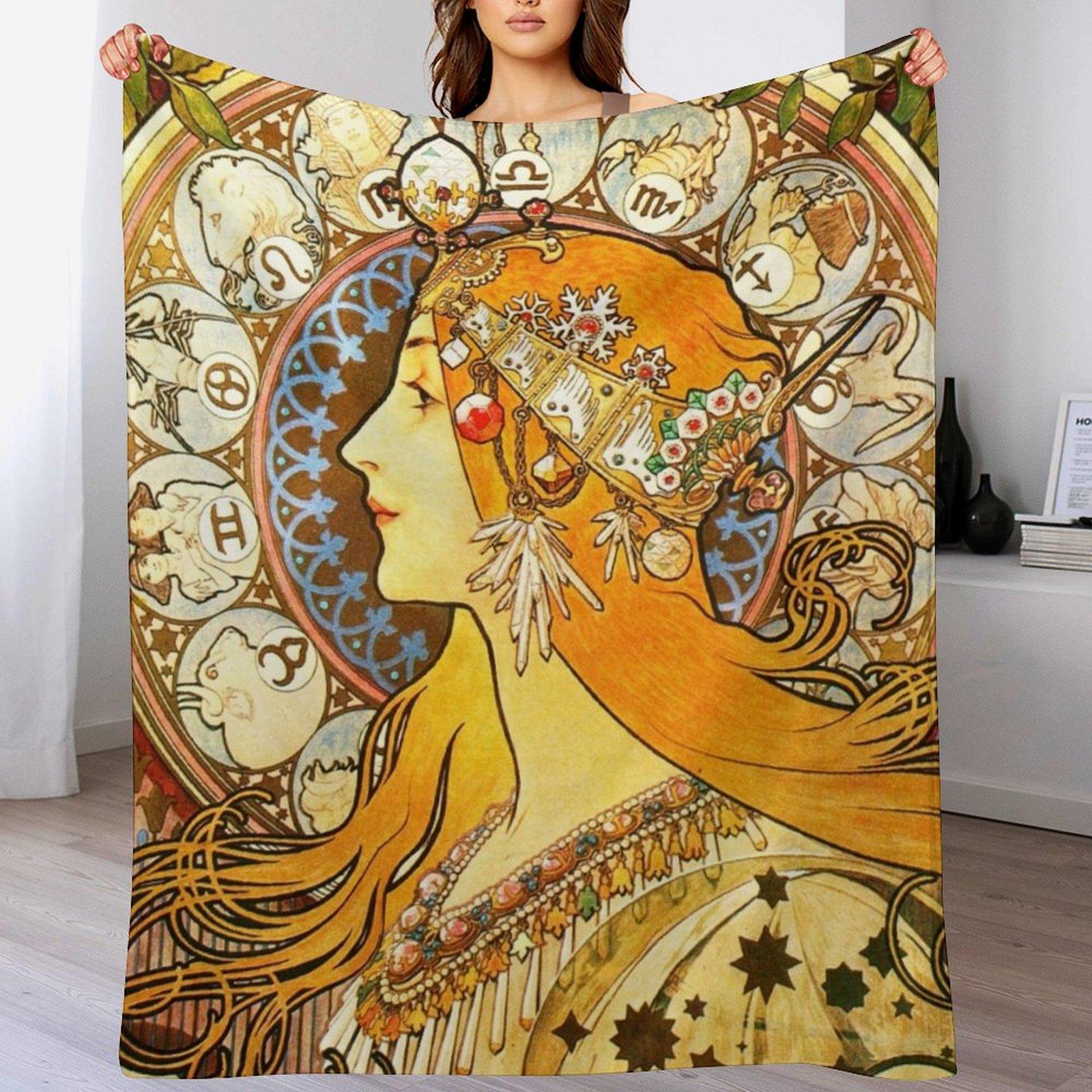 La Plume Zodiac Alphonse Mucha Throw Blanket Decorative Soft Throw Blanket for Couch Sofa 102x76cm(40x30in)
La Plume Zodiac Alphonse Mucha Throw Blanket Decorative Soft Throw Blanket for Couch Sofa 102x76cm(40x30in)