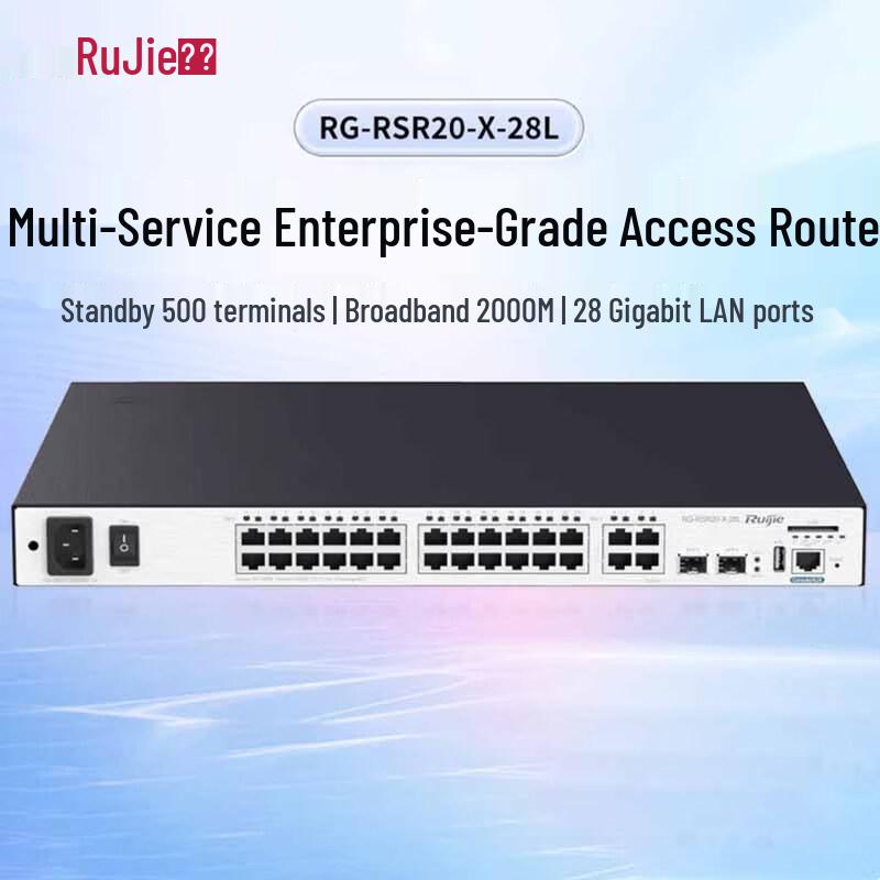 Ruijie RG-RSR20-X-28L Enterprise Access Router
Ruijie RG-RSR20-X-28L Enterprise Access Router
