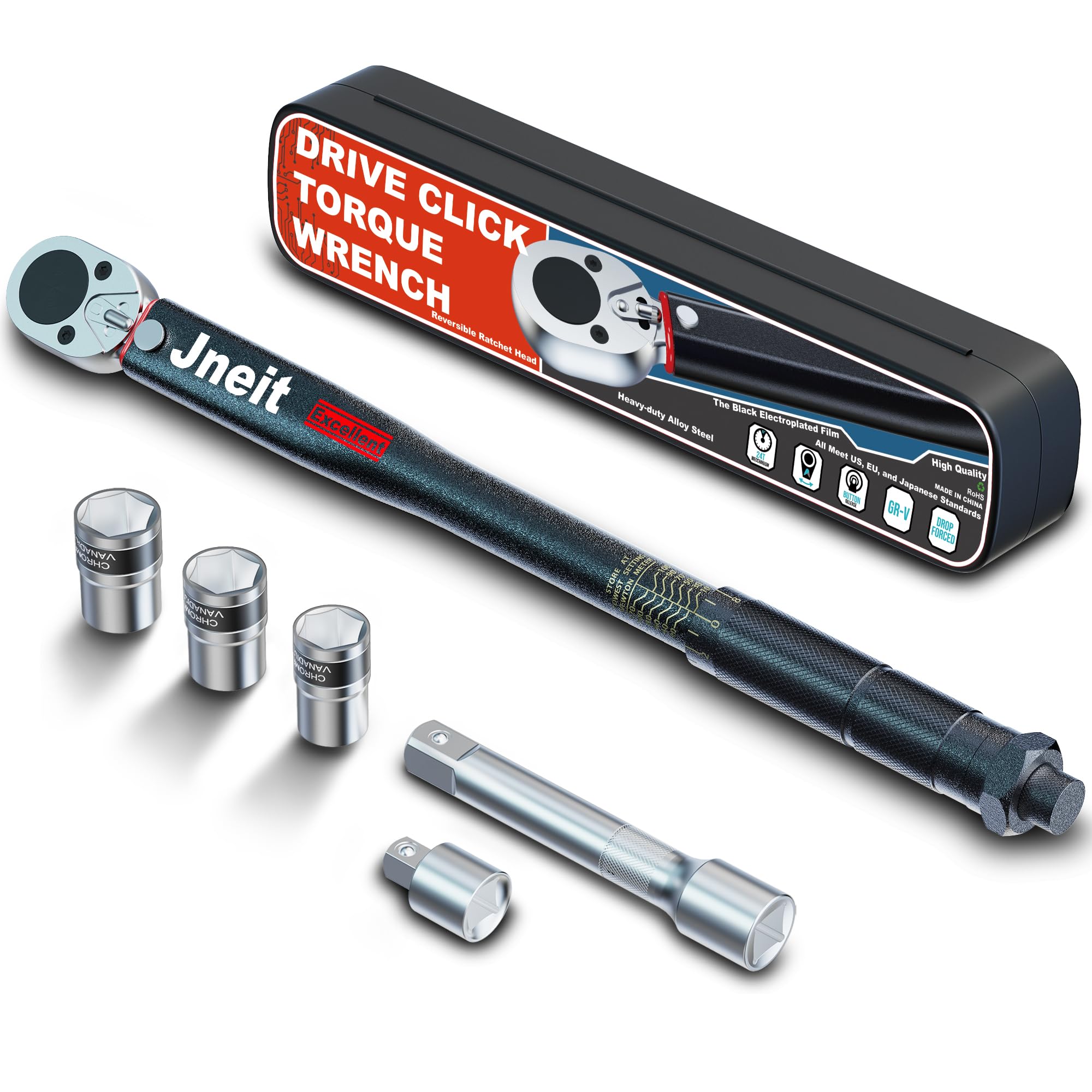 Torque Wrench Car Tire Change Jneit Drive mm Nm Preset Torque Wrench 125 mm Extension Bar Conversion Socket Black 12.7 (1/2 inch) 10~120 3/8 чорний
Torque Wrench Car Tire Change Jneit Drive mm Nm Preset Torque Wrench 125 mm Extension Bar Conversion Socket Black 12.7 (1/2 inch) 10~120 3/8 чорний