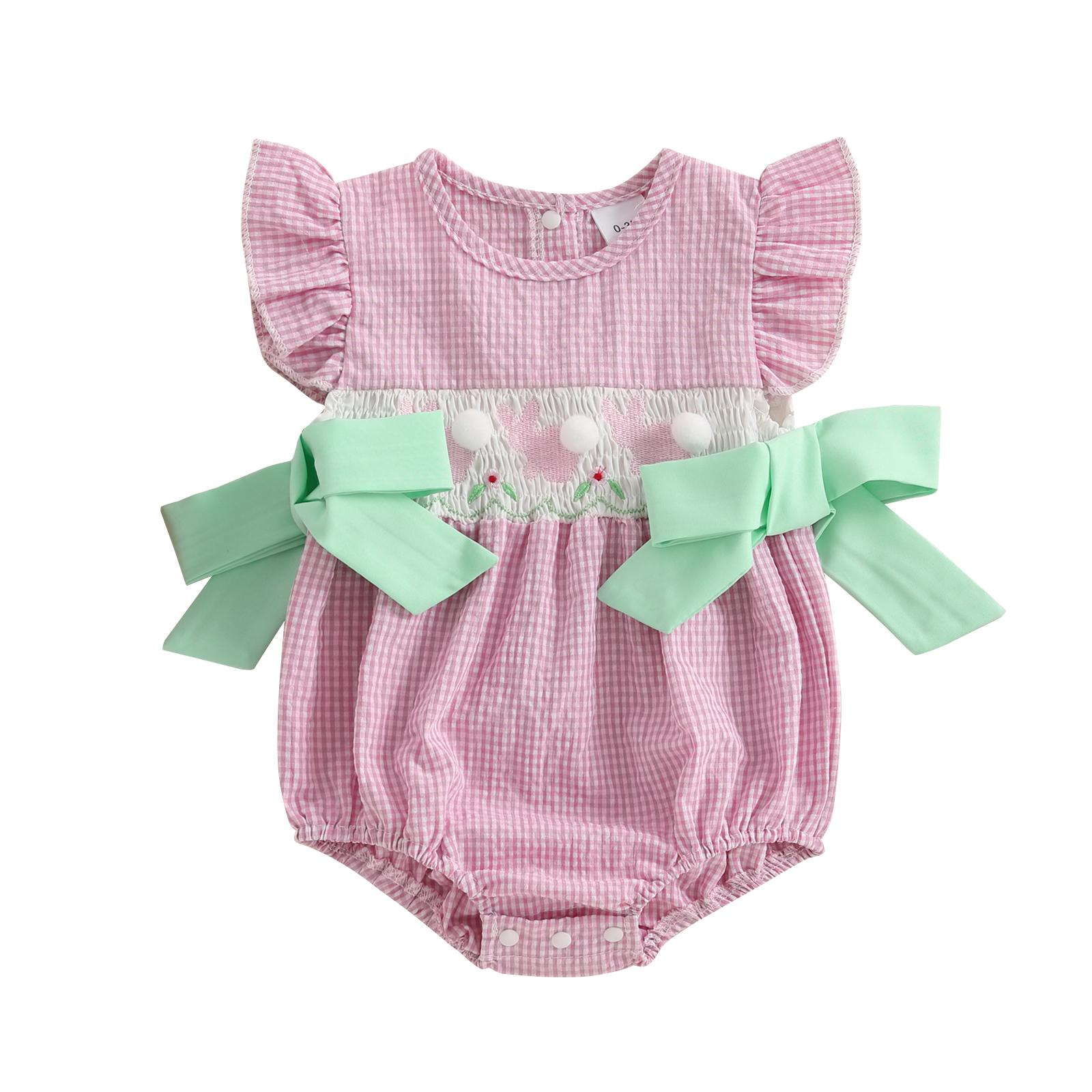 Детские комбинезоны для девочек Пасхальная одежда Кролик Вышивка Клетчатый рукав Летние боди Комбинезоны 0-3 Months розовый
Детские комбинезоны для девочек Пасхальная одежда Кролик Вышивка Клетчатый рукав Летние боди Комбинезоны 0-3 Months розовый