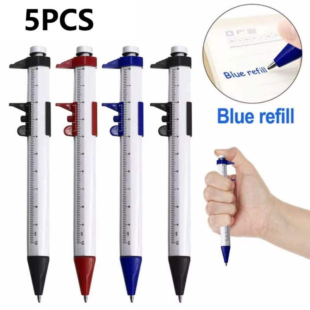 5Pcs Multi-Functio Ballpoint Plastic Scale Ruler Creative Caliper Ballpoint Pen Woodworking Tool 5pcs Blue
5Pcs Multi-Functio Ballpoint Plastic Scale Ruler Creative Caliper Ballpoint Pen Woodworking Tool 5pcs Blue