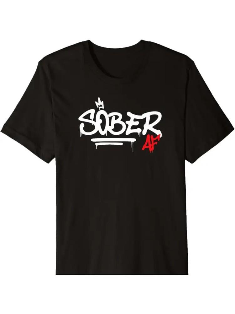 Sober AF Graffiti Print T-Shirt - Premium Cotton, Crew Neck, Short Sleeve - Perf M
Sober AF Graffiti Print T-Shirt - Premium Cotton, Crew Neck, Short Sleeve - Perf M