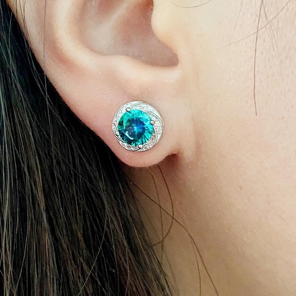 Серьги-гвоздики из цельного стерлингового лабораторного синего зеленого муассанита с бриллиантами для женщин, супер сверкающие свадебные украшения, подарки
Серьги-гвоздики из цельного стерлингового лабораторного синего зеленого муассанита с бриллиантами для женщин, супер сверкающие свадебные украшения, подарки