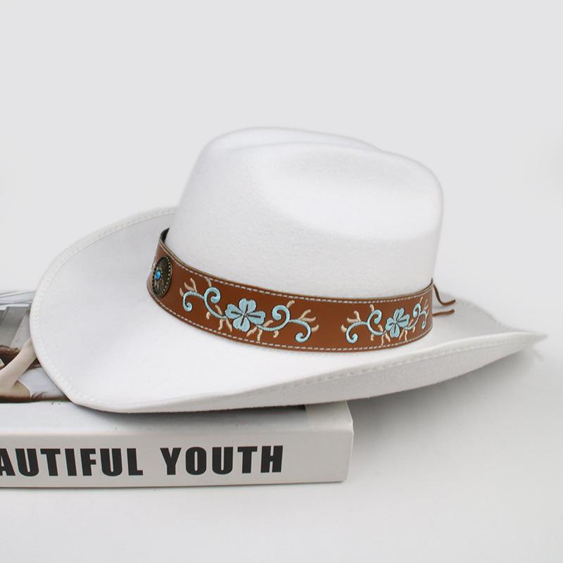 Vintage Tibetan-style woolen wide-brimmed faux cashmere outdoor shaped western cowboy felt hat for sun protection and warmth Adjustable 56-59cm білий
Vintage Tibetan-style woolen wide-brimmed faux cashmere outdoor shaped western cowboy felt hat for sun protection and warmth Adjustable 56-59cm білий