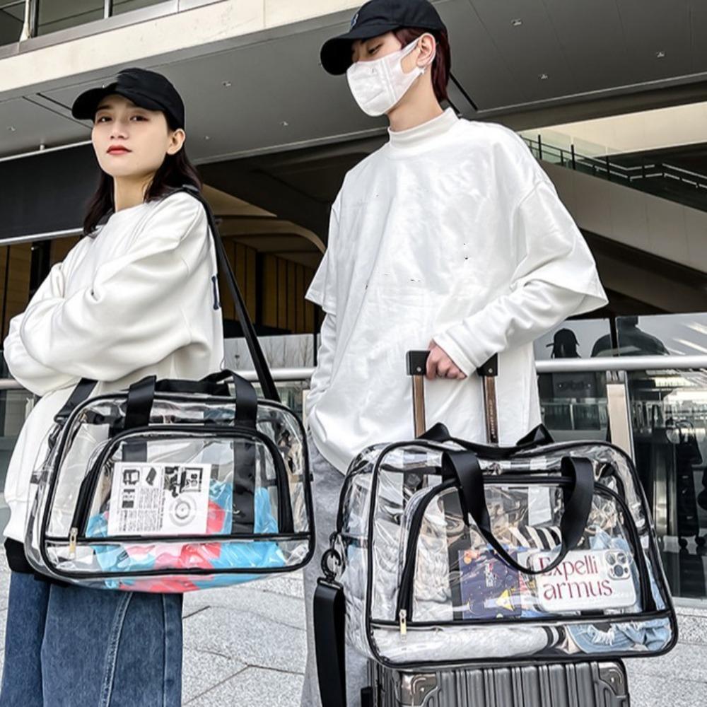 Portable Clothing Organizing Bag Foldable Travel Duffel Bag Transparent Beach Bag Training S рожевий
Portable Clothing Organizing Bag Foldable Travel Duffel Bag Transparent Beach Bag Training S рожевий