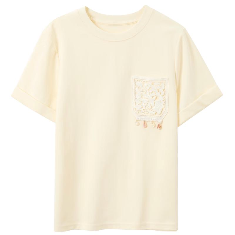 Women s Solid Color Lace Pocket Short Sleeve T-Shirt M
Women s Solid Color Lace Pocket Short Sleeve T-Shirt M