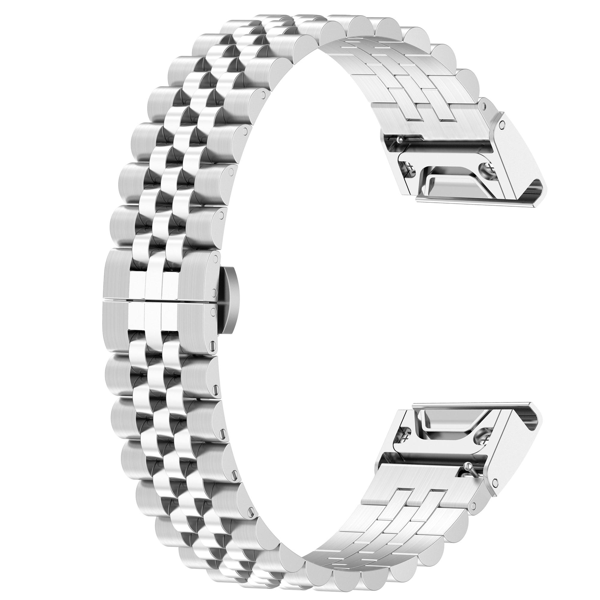 For Garmin Forerunner 570 47mm/Fenix 7/6/5 Stainless Steel Watch Strap Replacement Watchband with Tool Silver
For Garmin Forerunner 570 47mm/Fenix 7/6/5 Stainless Steel Watch Strap Replacement Watchband with Tool Silver
