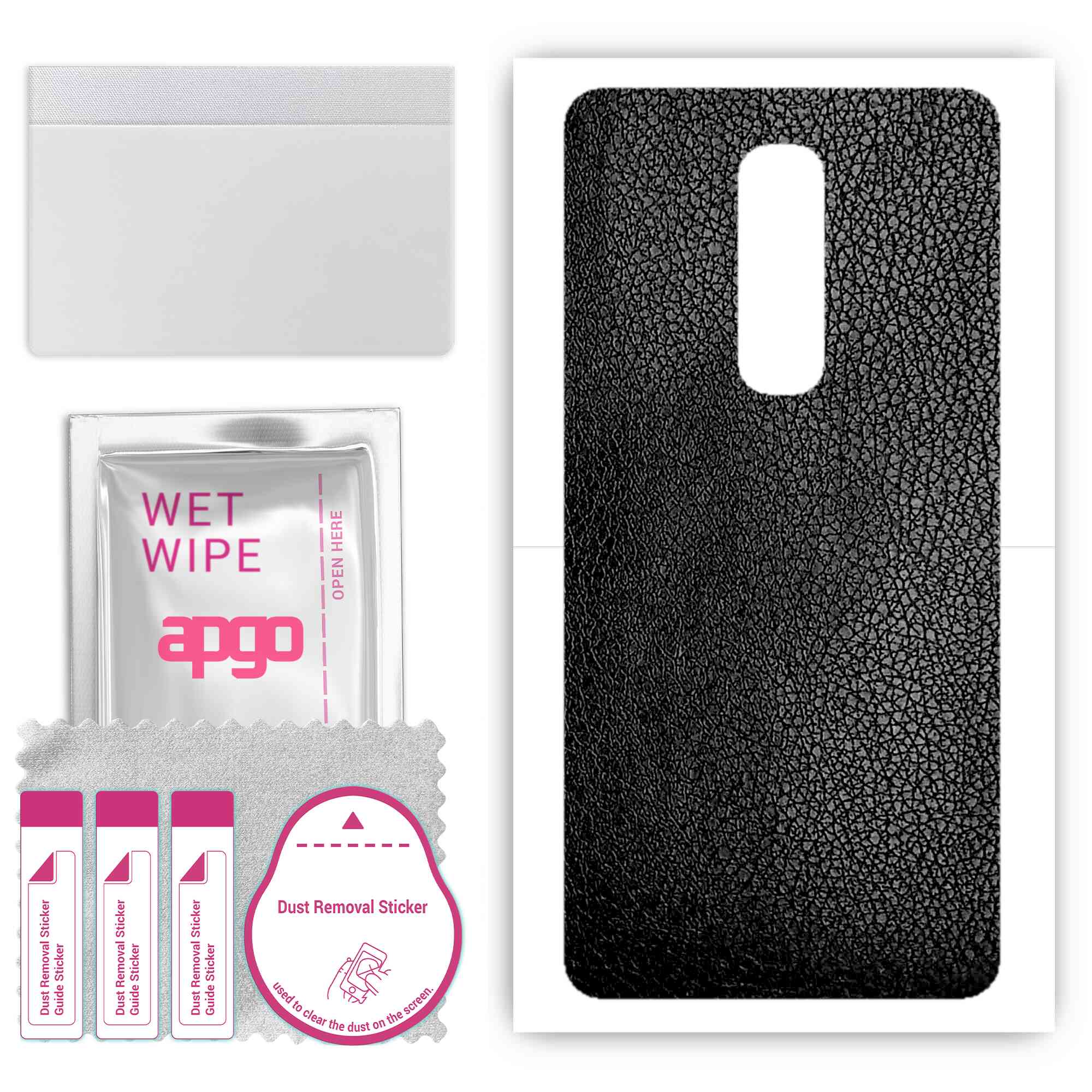 apgo Protective Skin Sticker for the back compatible with OnePlus 6, Wrap Film, Foil, Vinyl - Pattern Black Leather
apgo Protective Skin Sticker for the back compatible with OnePlus 6, Wrap Film, Foil, Vinyl - Pattern Black Leather