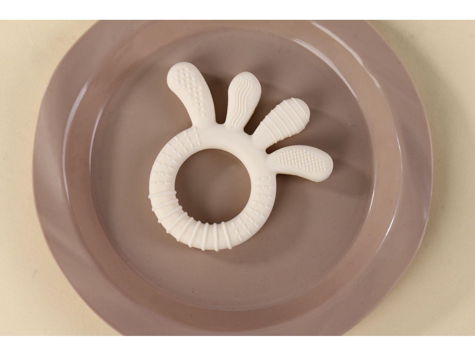 Silicone Baby Teether: Anti-Sucking Finger Molar Stick, Four-Fingerprint Design
Silicone Baby Teether: Anti-Sucking Finger Molar Stick, Four-Fingerprint Design