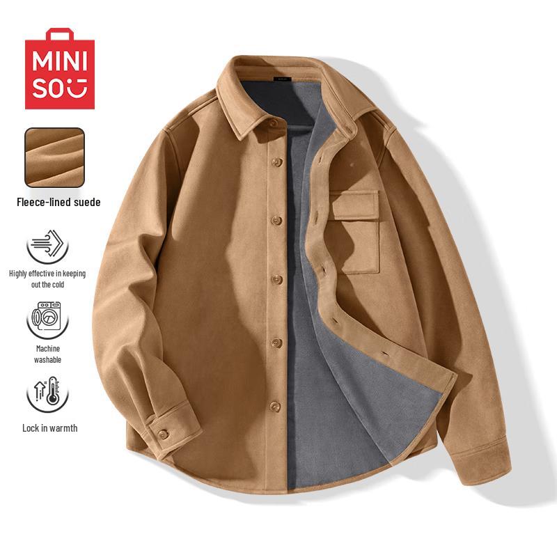 MINISO Men s Fleece Lined Suede Shirt Jacket 2XL
MINISO Men s Fleece Lined Suede Shirt Jacket 2XL