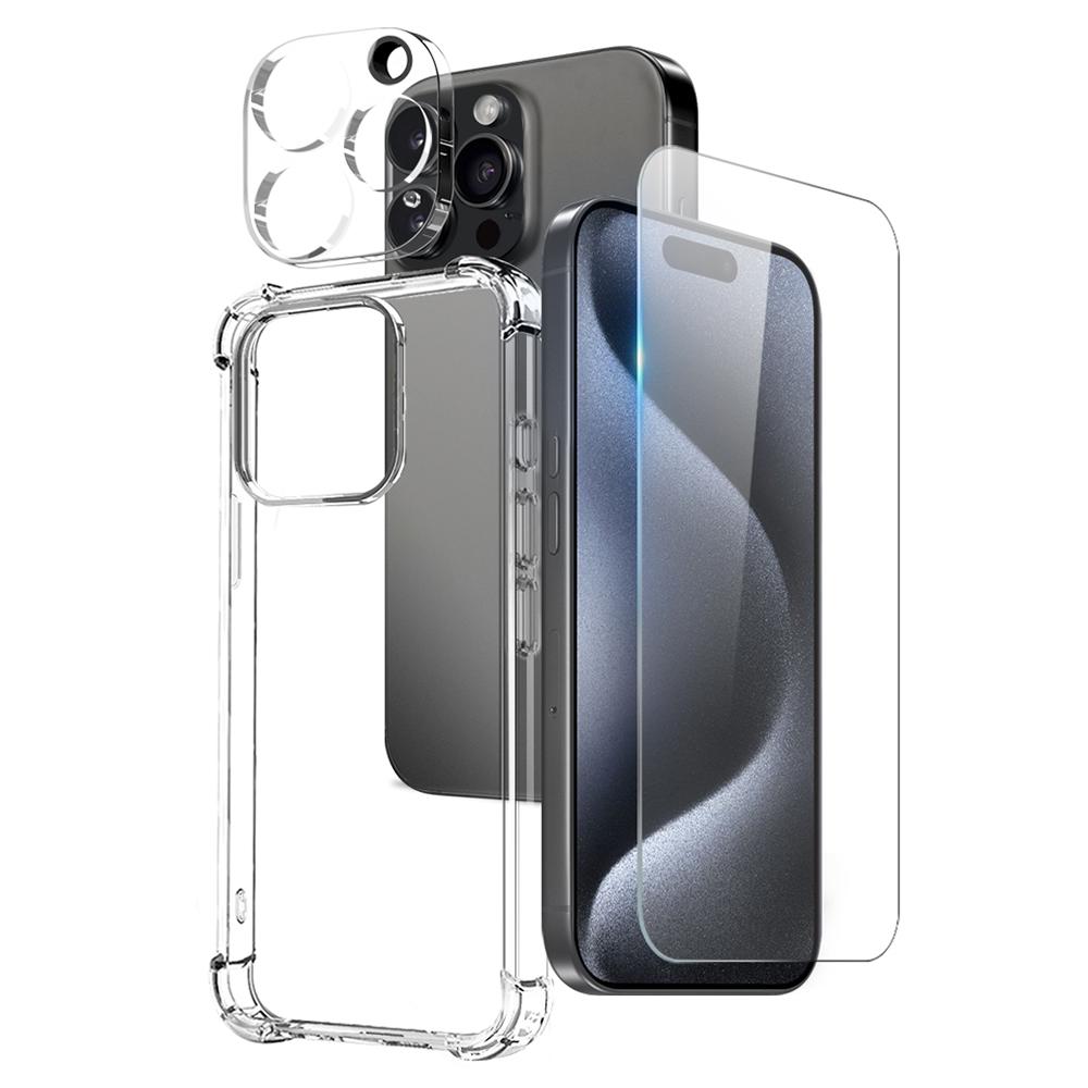 NORTHJO For iPhone 15 Pro Clear Case Shockproof TPU Cover with Tempered Glass and Camera Lens Film As Shown A
NORTHJO For iPhone 15 Pro Clear Case Shockproof TPU Cover with Tempered Glass and Camera Lens Film As Shown A