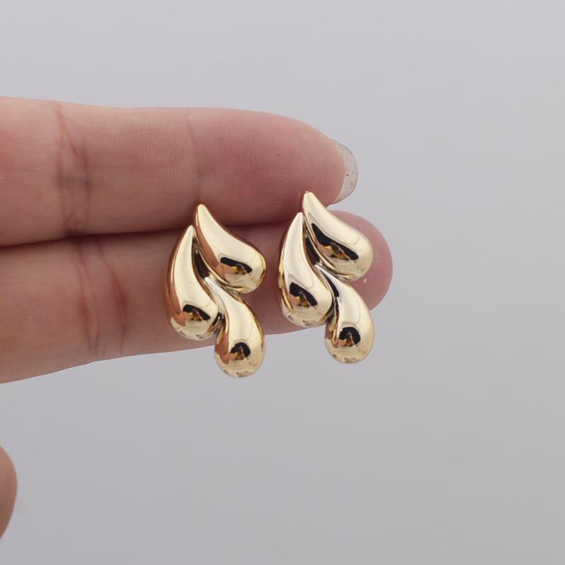 Three-layers Teardrops Small Stud Earrings for Women Gold Color Copper Color Metal Water Drop Stylish Cool Stuff brincos
Three-layers Teardrops Small Stud Earrings for Women Gold Color Copper Color Metal Water Drop Stylish Cool Stuff brincos