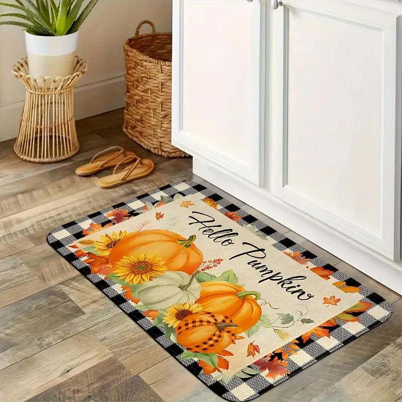 Autumn Pumpkin Maple Leaf Buffalo Plaid Kitchen Mats Decor Anti-slip Corridor Balcony Rugs Bathroon Doormat Thanksgiving Decor 40cm x 60cm
Autumn Pumpkin Maple Leaf Buffalo Plaid Kitchen Mats Decor Anti-slip Corridor Balcony Rugs Bathroon Doormat Thanksgiving Decor 40cm x 60cm