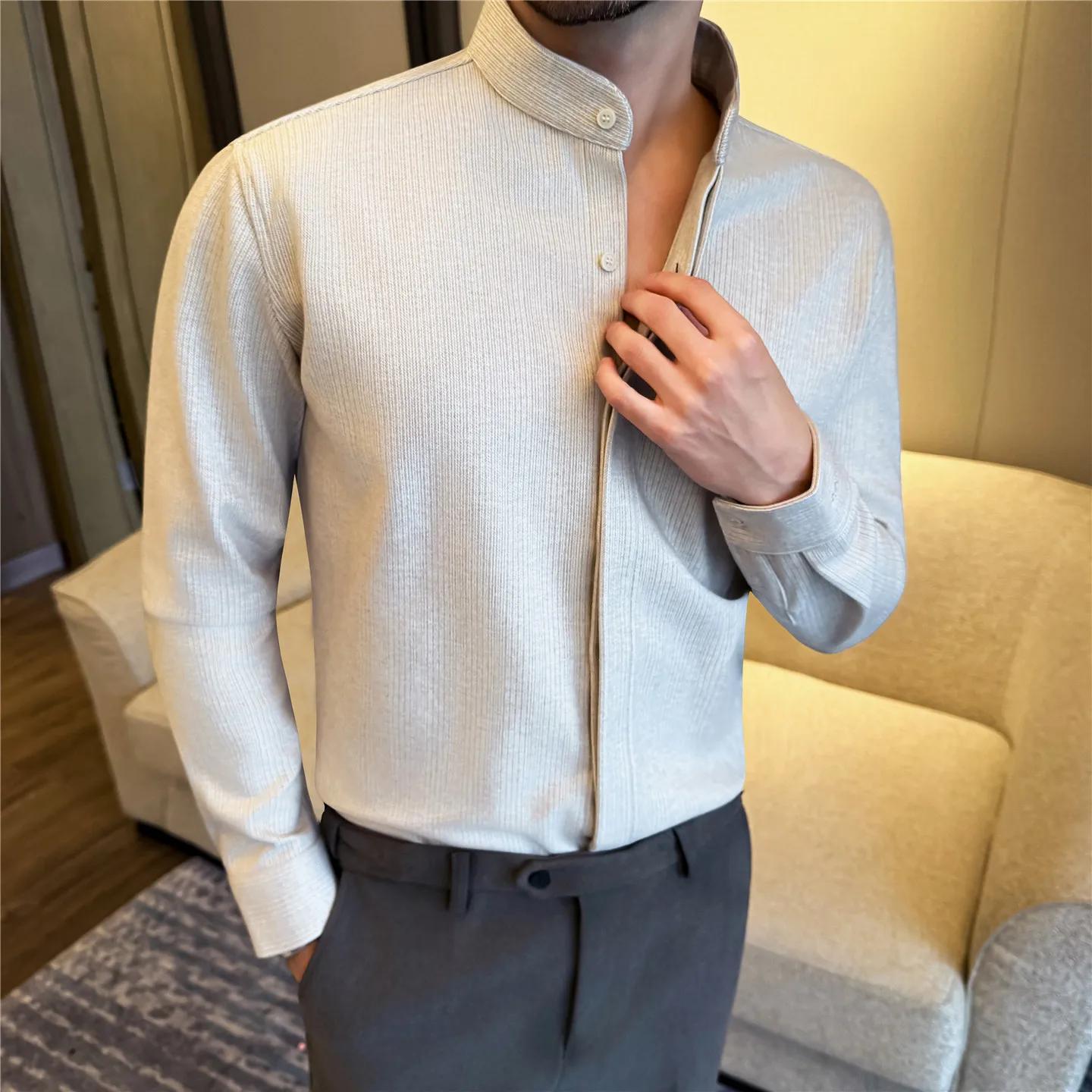 Autumn Winter Men s High Quality Thick Smart Casual Shirts Solid Color Warm Stand Collar Long Sleeve Fashion Woolen Shirt Men 4XL
Autumn Winter Men s High Quality Thick Smart Casual Shirts Solid Color Warm Stand Collar Long Sleeve Fashion Woolen Shirt Men 4XL