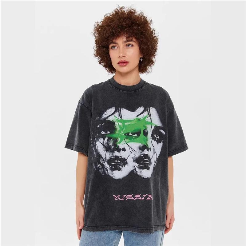 Oversized Retro Dark T-Shirt: American Heavy Industry Style with Punk Street Vibe, Short Sleeves XL
Oversized Retro Dark T-Shirt: American Heavy Industry Style with Punk Street Vibe, Short Sleeves XL