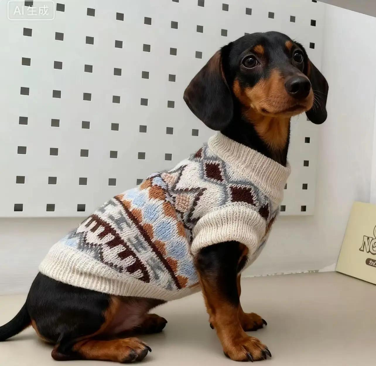 Bohemian Hand Knitted Autumn Winter Sweater for Dachshunds Soft Warm Thick Dog Coat Cozy Loungewear Wiener Dogs Small S білий
Bohemian Hand Knitted Autumn Winter Sweater for Dachshunds Soft Warm Thick Dog Coat Cozy Loungewear Wiener Dogs Small S білий
