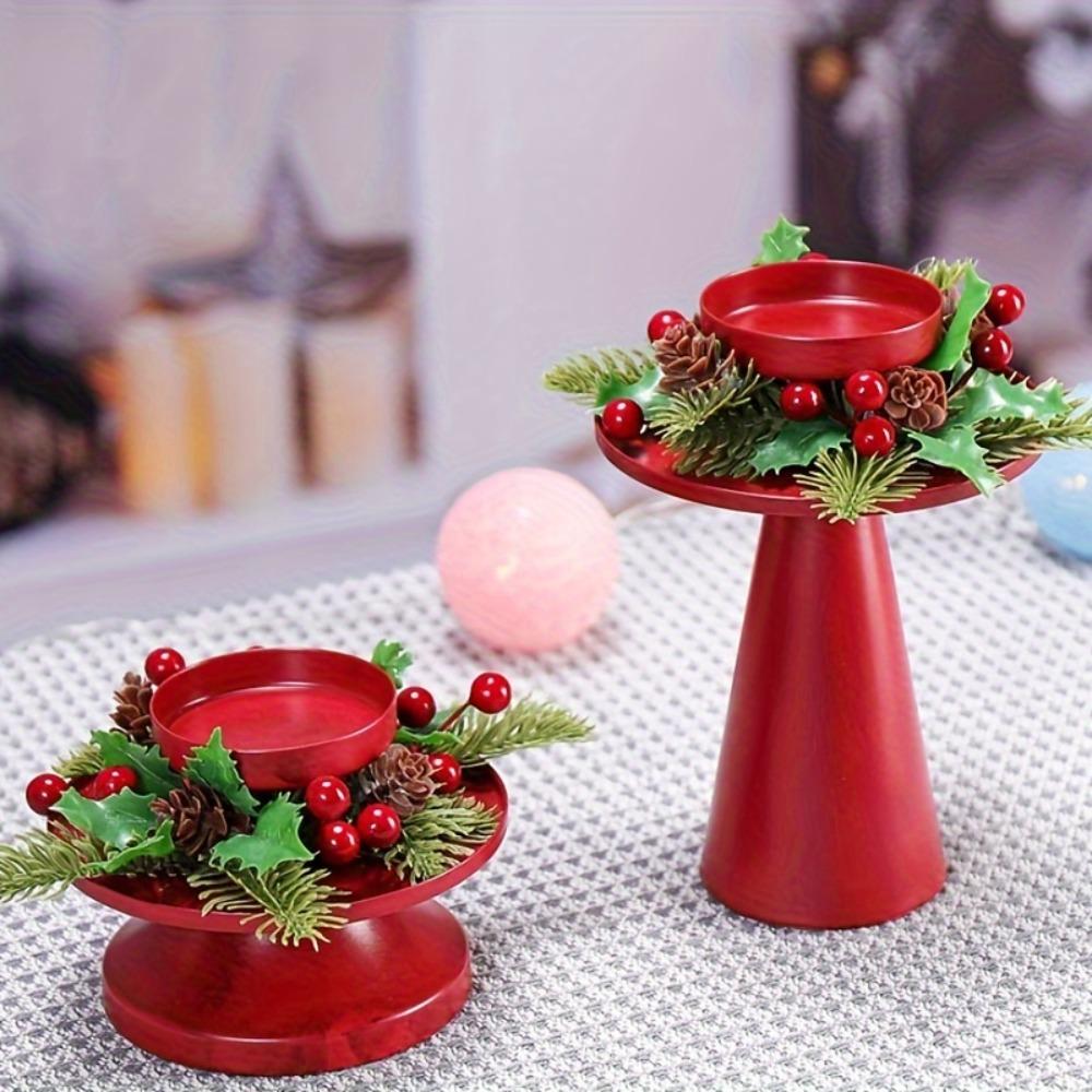 With Wreath Candle Holder Reusable Christmas Desktop Ornament Christmas Candlestick Living Room S
With Wreath Candle Holder Reusable Christmas Desktop Ornament Christmas Candlestick Living Room S