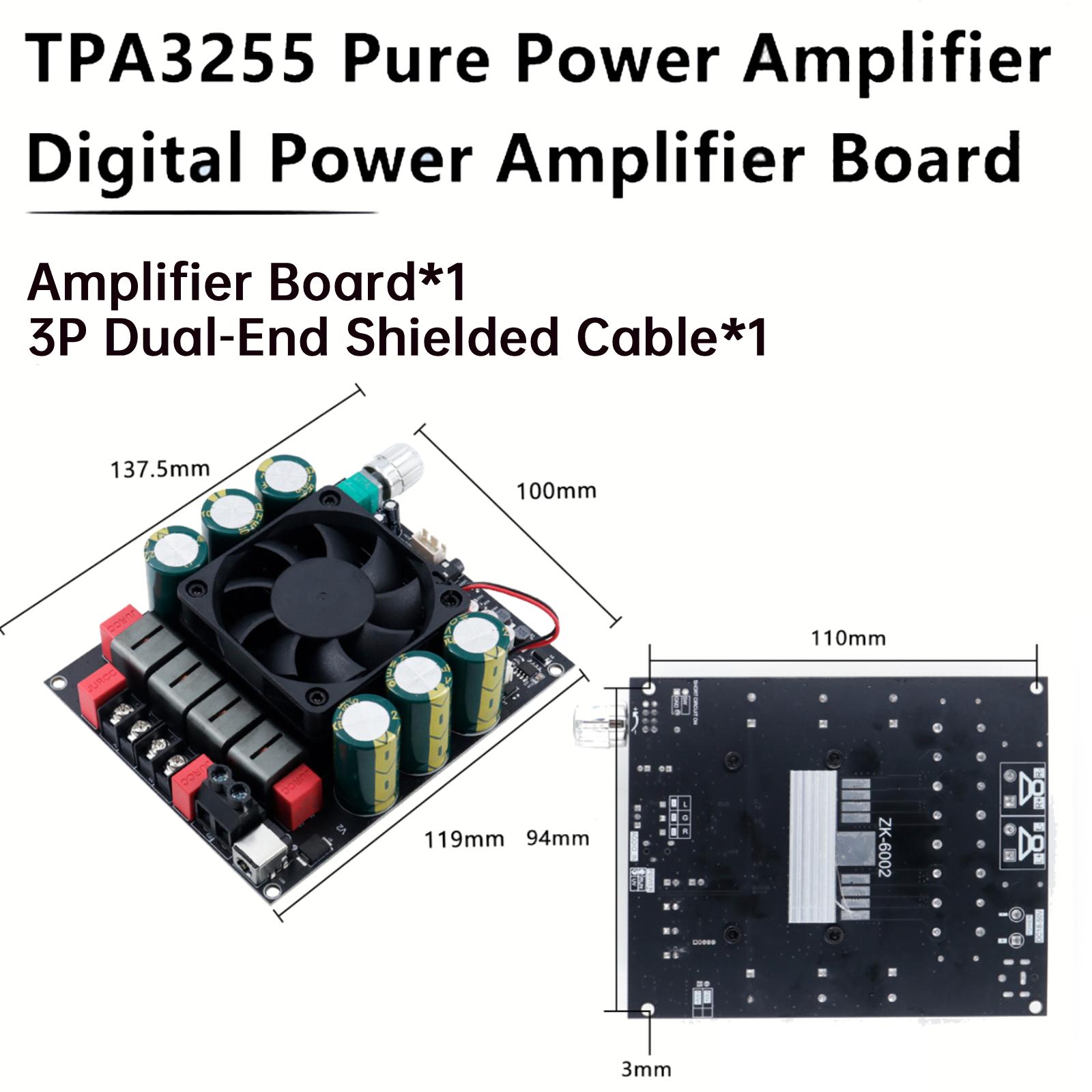 ZK-6002 1200W Модуляційні підсилювачі Чіп DC 18-50V Потовщений HiFi Модуляційні підсилювачі TPA3255 з регулюванням високих/низьких частот
ZK-6002 1200W Модуляційні підсилювачі Чіп DC 18-50V Потовщений HiFi Модуляційні підсилювачі TPA3255 з регулюванням високих/низьких частот