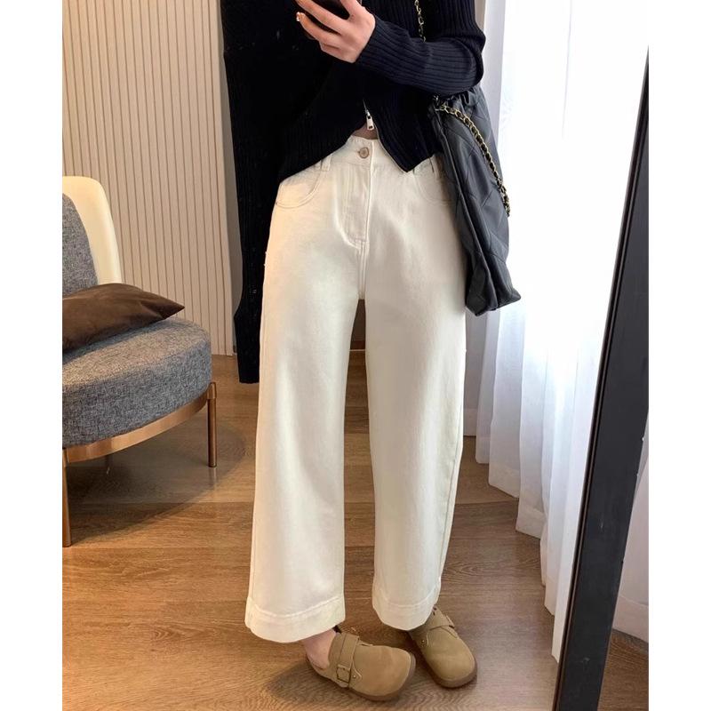 Women s Plus Size High-Waisted White Cropped Jeans - Slimming, Loose Fit for Spring/Autumn M (90-100 jin)
Women s Plus Size High-Waisted White Cropped Jeans - Slimming, Loose Fit for Spring/Autumn M (90-100 jin)